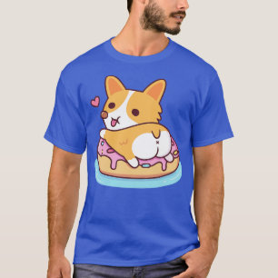 Cute Corgi Showing Booty On Donut Pool Float T-Shirt