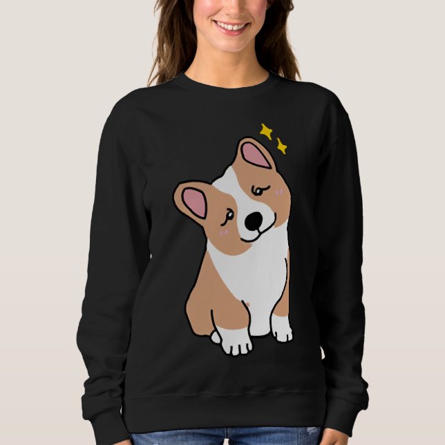 Cute Corgi Smiling Dog Sweatshirt (Front)