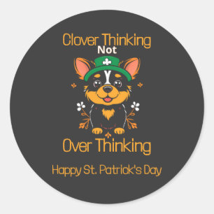 Cute Corgi St. Patrick’s Day Sticker
