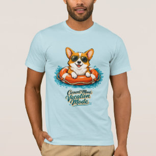 Cute Corgi Summer Vacation Mode T-Shirt
