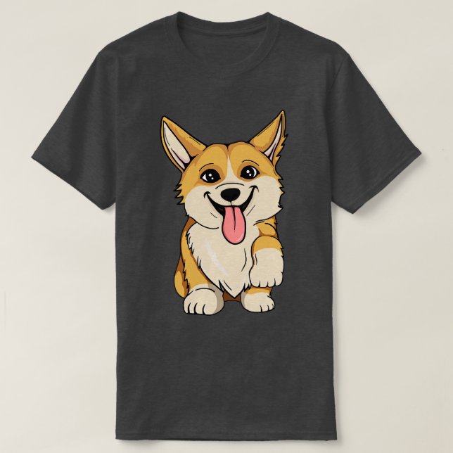 Cute Corgi  T-Shirt (Design Front)