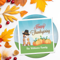 Cute Corgi Thanksgiving Custom Party