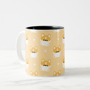 Cute Corgi Two-Tone Coffee Mug
