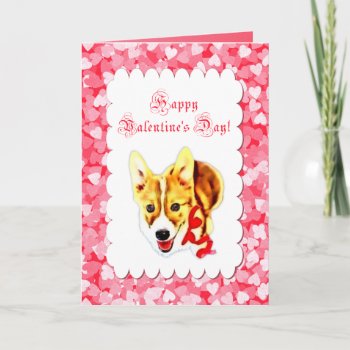Cute Corgi Valentine's Day Holiday Card by K2Pphotography at Zazzle
