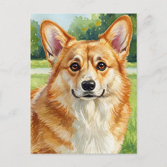 Cute Corgi Welsh Corgi Queen Postcard (Front)