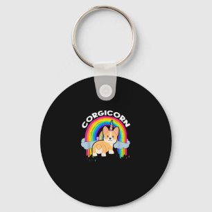 Cute Corgicorn _ Unicorn Rainbow _ Corgi Owner T-S Keychain
