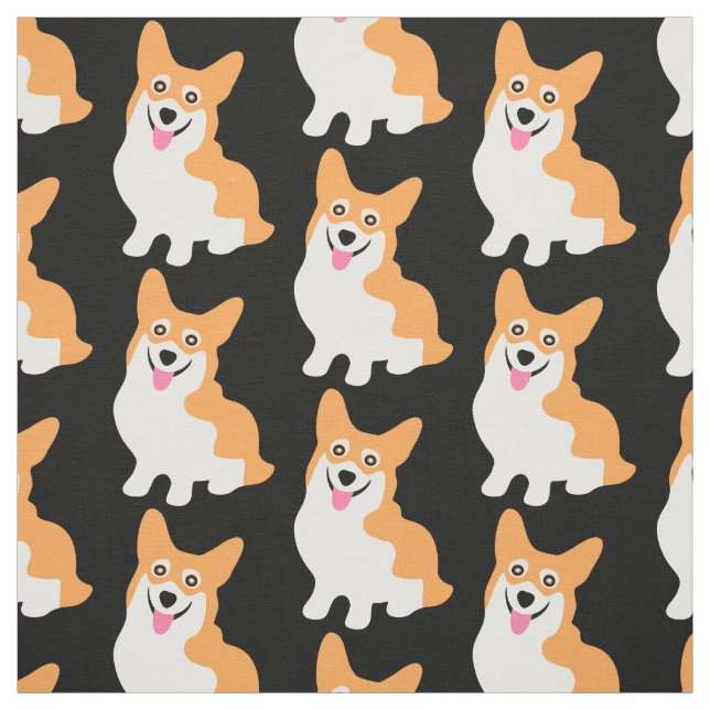 Cute Corgis by the Yard Fabric (Swatch)