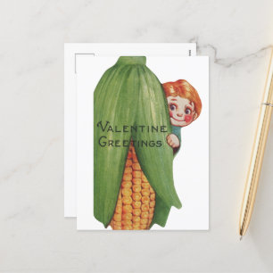 Cute corny Valentine vintage Holiday Postcard