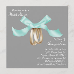 Cute Corsage Flowers Bridal Shower Invite