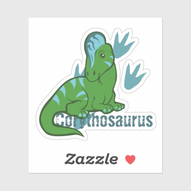 Cute Corythosaurus Sticker (Sheet)