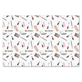 Cute Cosmetics Items Scattered Pattern Tissue Paper