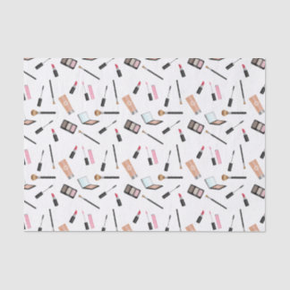 Cute Cosmetics Items Scattered Pattern Tissue Paper