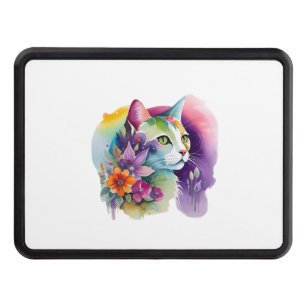 Cute cosmic bohemian cat   hitch cover