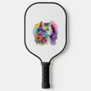 Cute cosmic bohemian cat   pickleball paddle