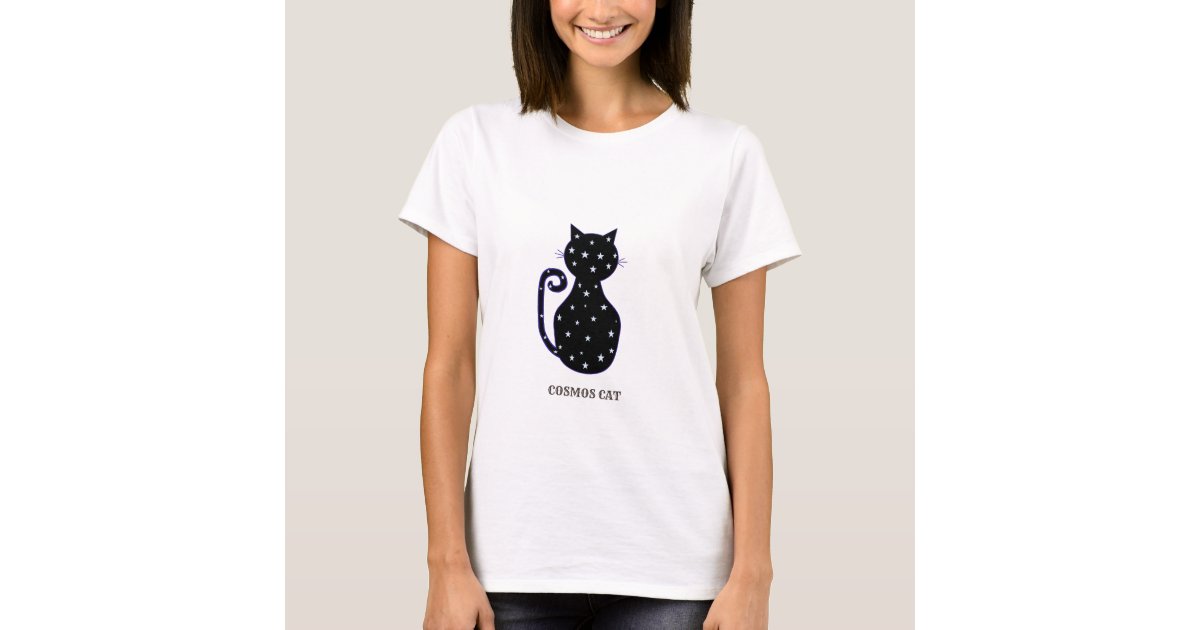 Cute Cosmos Cat T-Shirt | Zazzle