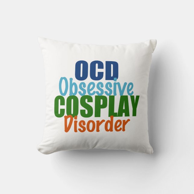 Cute Cosplay Throw Pillow (Front)