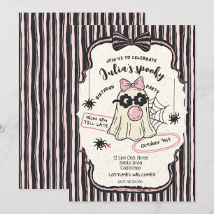 Cute Costume Halloween Birthday Party Invitation