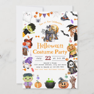 Cute Costume Halloween Party Invitation