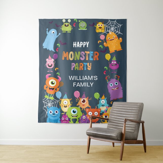 Cute Costume Monster Halloween Party For Kids Tapestry (In Situ)