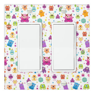 Cute Costume Monster Halloween Party Pattern Light Switch Cover
