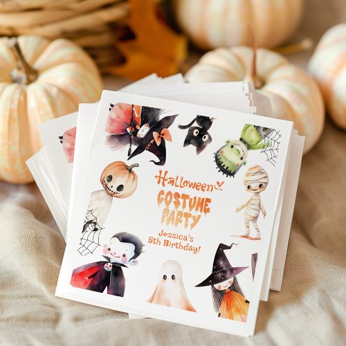 Cute Costume party Halloween monsters birthday Napkins