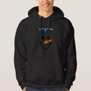 Cute & Cosy Winter Snowman Face Snowy Winter Holid Hoodie