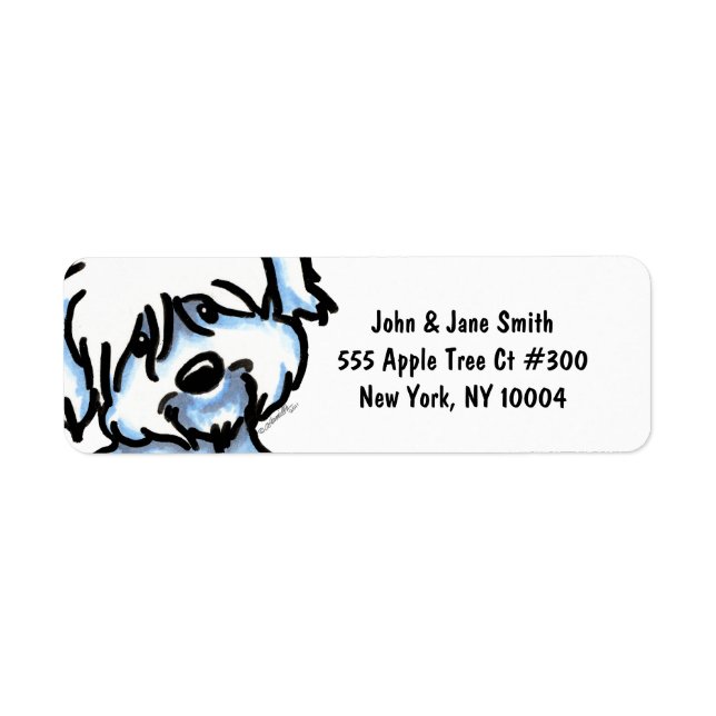 Cute Coton de Tulear Personalized Label (Front)