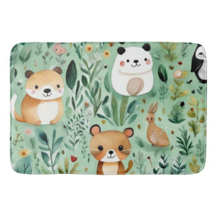 Cute cottage core green field Magnetic Frame Bath Mat