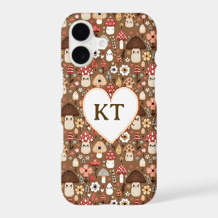 Cute Cottage Core Mushrooms and Flowers iPhone 17 Case