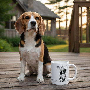  Cute Cottage Pet  -Beagle/ Personalize Coffee Mug