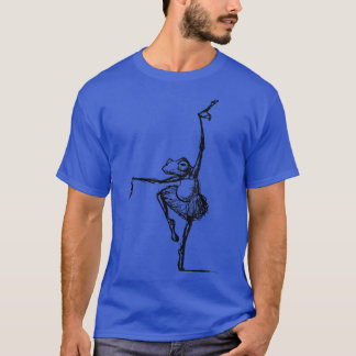 Cute Cottagecore Aesthetic Frog Mushroom Ballet Vi T-Shirt