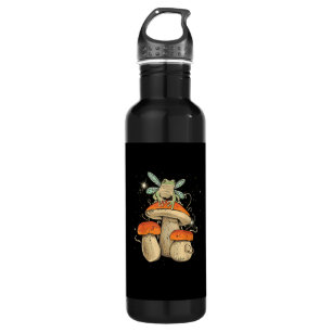 Cute Cottagecore Aesthetic Mushroom Frog Goblincor Stainless Steel Water Bottle