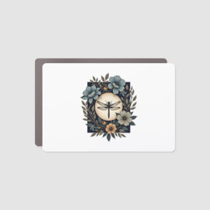 Cute Cottagecore Floral Dragonfly Aesthetic Girls Car Magnet
