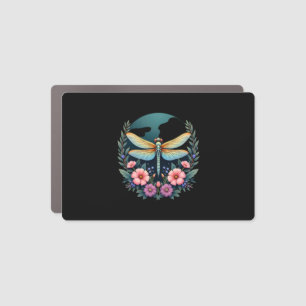 Cute Cottagecore Floral Dragonfly Aesthetic Girls Car Magnet