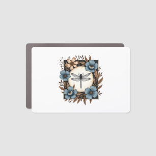 Cute Cottagecore Floral Dragonfly Aesthetic Girls Car Magnet