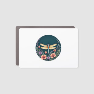 Cute Cottagecore Floral Dragonfly Aesthetic Girls Car Magnet