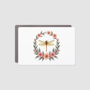 Cute Cottagecore Floral Dragonfly Aesthetic Girls Car Magnet