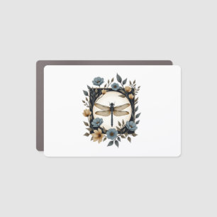 Cute Cottagecore Floral Dragonfly Aesthetic Girls Car Magnet