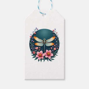 Cute Cottagecore Floral Dragonfly Aesthetic Girls  Gift Tags