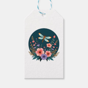 Cute Cottagecore Floral Dragonfly Aesthetic Girls  Gift Tags