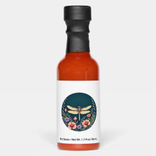 Cute Cottagecore Floral Dragonfly Aesthetic Girls Hot Sauces