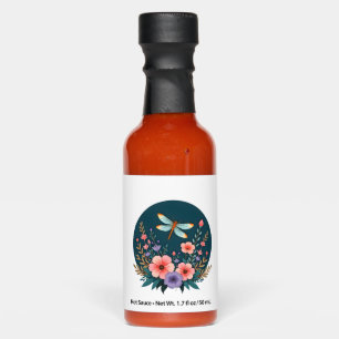 Cute Cottagecore Floral Dragonfly Aesthetic Girls Hot Sauces