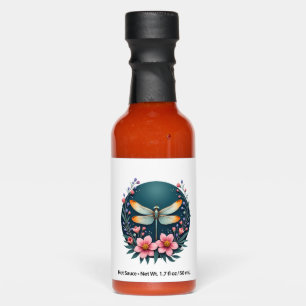 Cute Cottagecore Floral Dragonfly Aesthetic Girls Hot Sauces