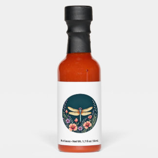Cute Cottagecore Floral Dragonfly Aesthetic Girls Hot Sauces