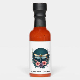 Cute Cottagecore Floral Dragonfly Aesthetic Girls Hot Sauces