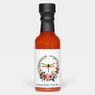 Cute Cottagecore Floral Dragonfly Aesthetic Girls Hot Sauces