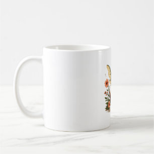 Cute Cottagecore Floral Dragonfly Aesthetic Graphi Coffee Mug