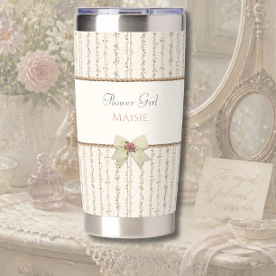 Cute Cottagecore Flower Girl Bridal Tumbler