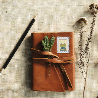 Cute Cottagecore Frog Stamp Sticker