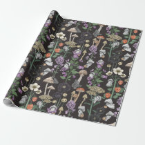 Cute Cottagecore Ghosts Fall Halloween Baby Shower Wrapping Paper